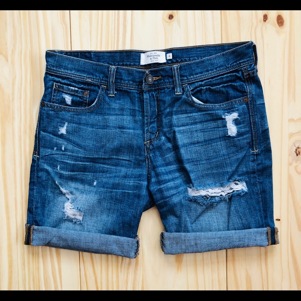 High Waisted Button Up Denim Jean Shorts